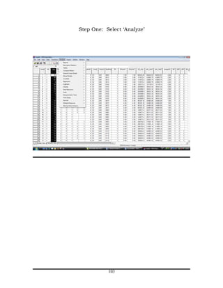Step One: Select ‘Analyze’




           103
 