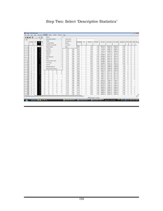 Step Two: Select ‘Descriptive Statistics’




                   104
 