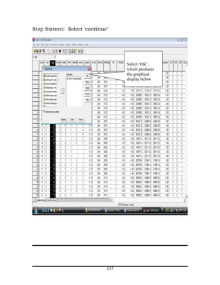 Step Sixteen: Select ‘continue’




                                    Select ‘OK’,
                                    which produces
                                    the graphical
                                    display below




                              117
 