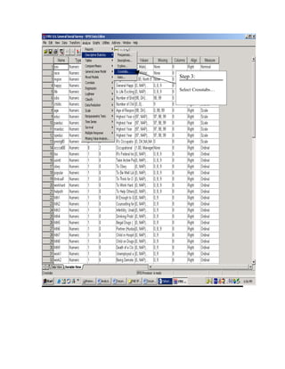 Step 3:

Select Crosstabs…
 