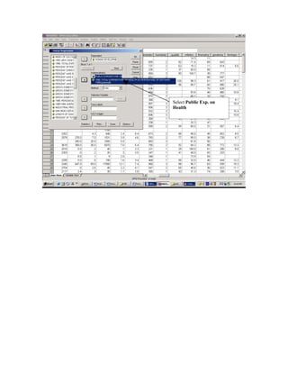 Select Public Exp. on
Health
 