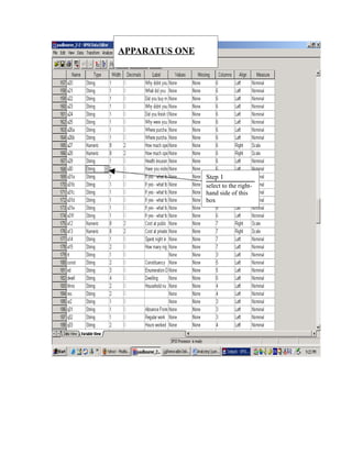 APPARATUS ONE




                Step 1
                select to the right-
                hand side of this
                box
 