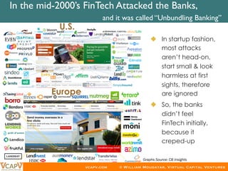 4
vcapv.com © William Mougayar, Virtual Capital Ventures
​  In the mid-2000’s FinTech Attacked the Banks,
and it was calle...