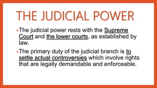 Judge Power Analyzing the judiciary and the judicial process | PPTX