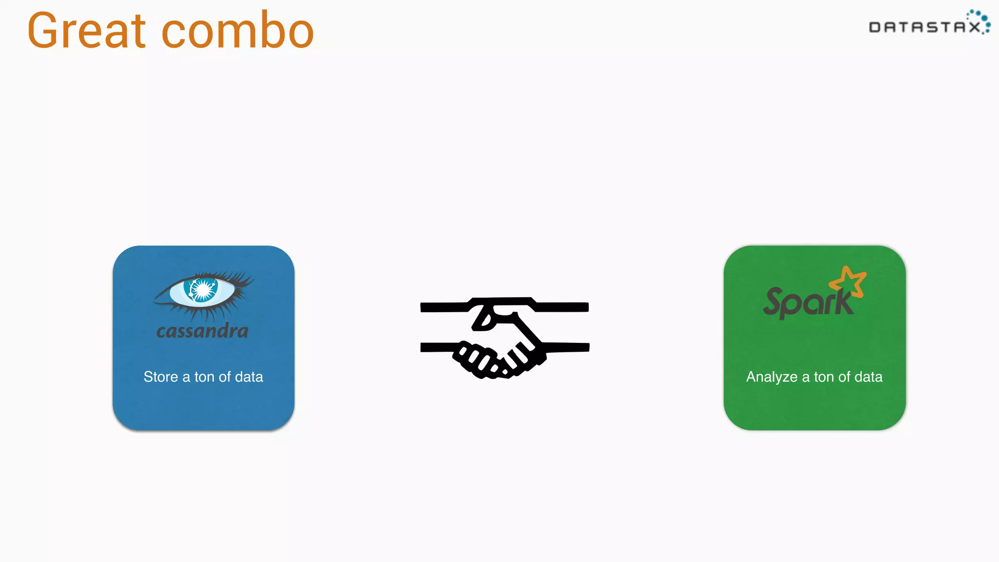 Great combo Store a ton of data Analyze a ton of data 