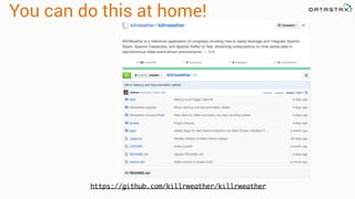 You can do this at home!
https://github.com/killrweather/killrweather
 