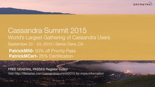 PatrickM50- 50% off Priority Pass
PatrickMCert- 25% Certiﬁcation
 