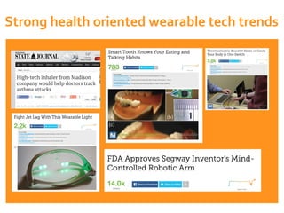 Strong health oriented wearable tech trends
 
