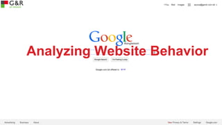 Analyzing Website Behavior

 