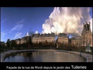 Façade de la rue de Rivoli depuis le jardin des Tuileries