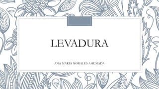 LEVADURA
ANA MARIA MORALES AHUMADA
 