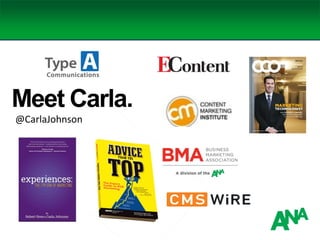 Meet Carla.
@CarlaJohnson
 