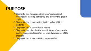Ppt on detailed on diagnostic test .pptx