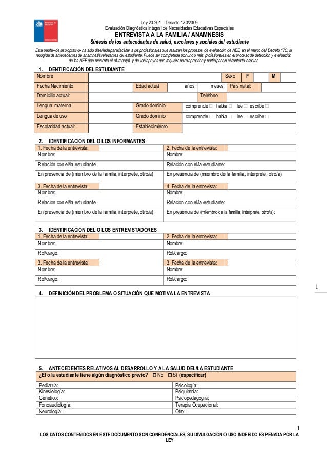 decreto 833 2010 Anamnesis