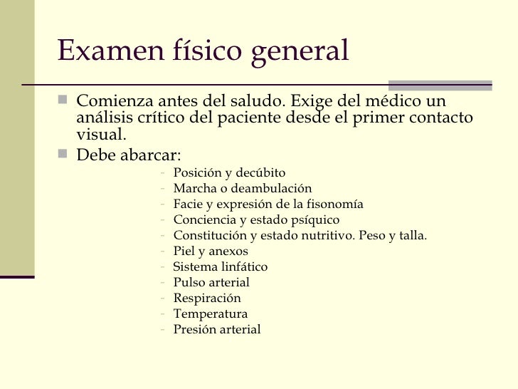 Anamnesis Y Examen Fisico
