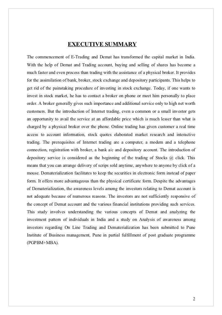 questionnaires on demat and trading account Analysis of demat account and online trading the commencement of e-trading and demat has transformed the this will be done with the help of a questionnaire. questionnaires on demat and trading account Analysis of demat account and online trading the commencement of e-trading and demat has transformed the this will be done with the help of a questionnaire.