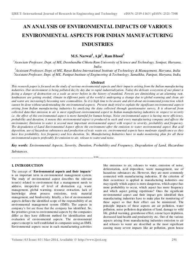Thesis on the impacts of construction on the environment