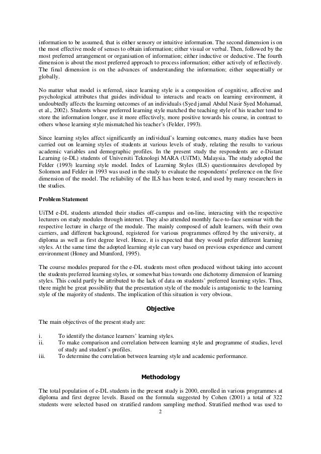 learning style essay