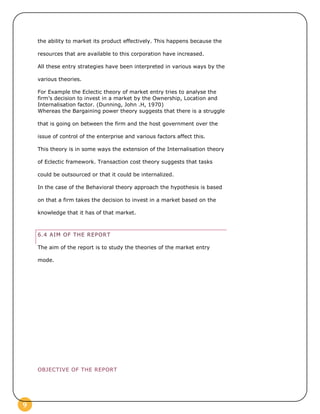 An analysis of the theory of the market entry modes | DOCX
