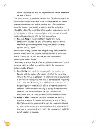 An analysis of the theory of the market entry modes | DOCX