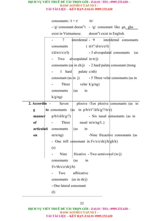 An Analysis On Consonants In English And Their Comparison In Vietnamese ...