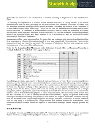 AN ANALYSIS ON THE MISSION AND VISION STATEMENTS OF SPORTS CLUBS AND ...