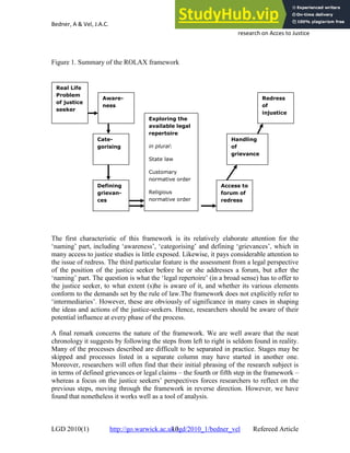 An Analytical Framework For Empirical Research On Access To Justice | PDF