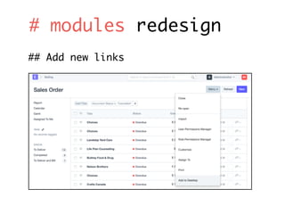 # modules redesign
## Add new links
 