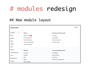 ## New module layout
# modules redesign
 