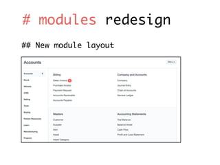## New module layout
# modules redesign
 