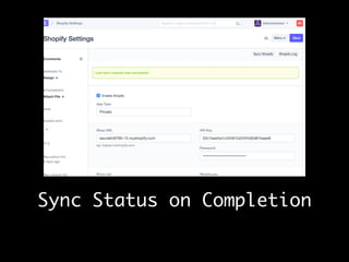 Sync Status on Completion
 