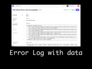 Error Log with data
 