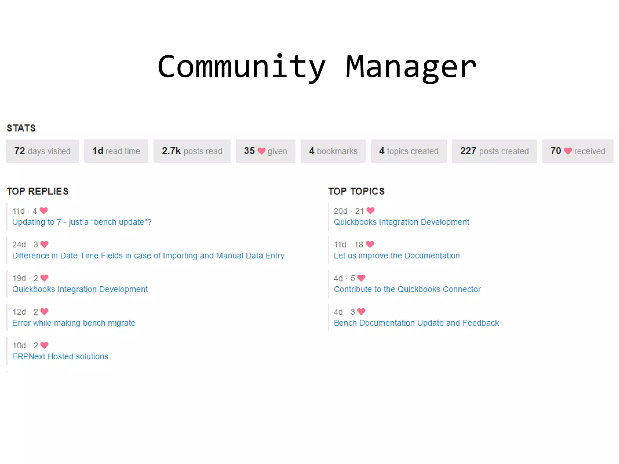 Community Manager
 