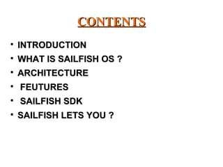 Sailfish os | PPT