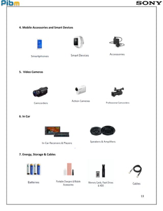 13
4. Mobile Accessories and Smart Devices
5. Video Cameras
6. In Car
7. Energy, Storage & Cables
 
