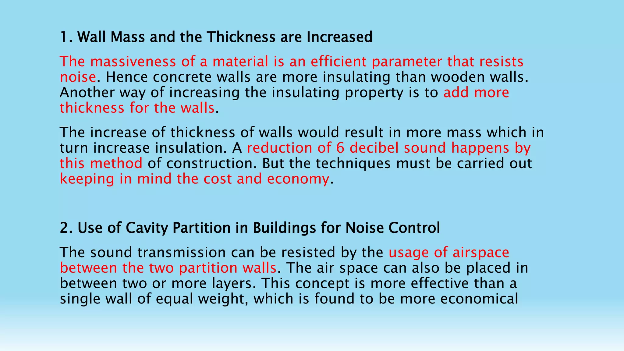 noise control of buildings | PPTX