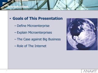 Anant - Micro Enterprise - The Future, Today | PPT