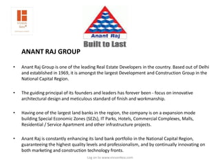 Anantraj estate sector 63 A , a review | PDF