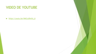 VIDEO DE YOUTUBE
https://youtu.be/WACxzRmVz_U