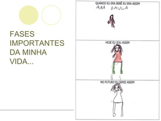 FASES IMPORTANTES DA MINHA VIDA... 