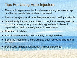 First Aid Process For Auto Injector Anaphylaxis | PPT
