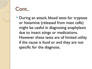 Tryptase Insect Anaphylaxis..........................pptx