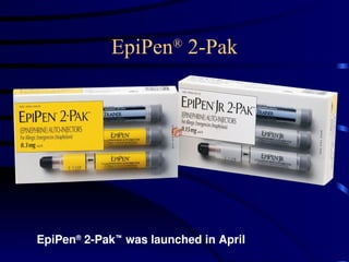 EpiPen®
2-Pak
* EpiPen®
2-Pak
was launched in April
2001
 