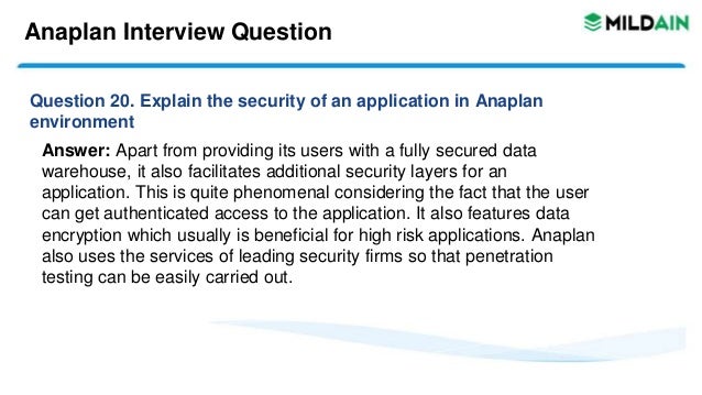 anaplan model builder interview questions