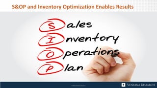 © 2018 Ventana Research
S&OP and Inventory Optimization Enables Results
 