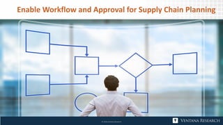 © 2018 Ventana Research
Enable Workflow and Approval for Supply Chain Planning
 