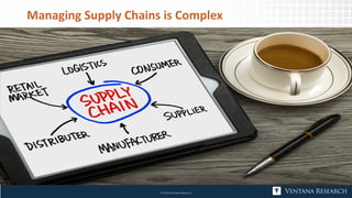 © 2018 Ventana Research
Managing Supply Chains is Complex
 