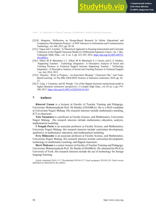 An Application Of Flipped Classroom In Mathematics Teacher Education ...