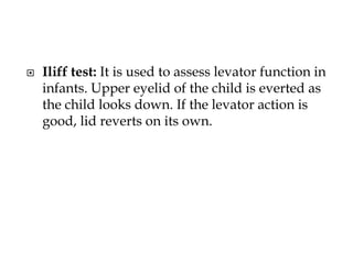 Levator Function Testing An approach to a case of ptosis | PPTX