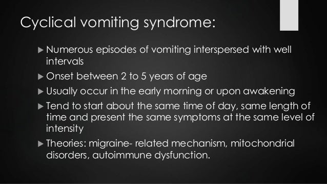 Cyproheptadine And Abdominal Migraines